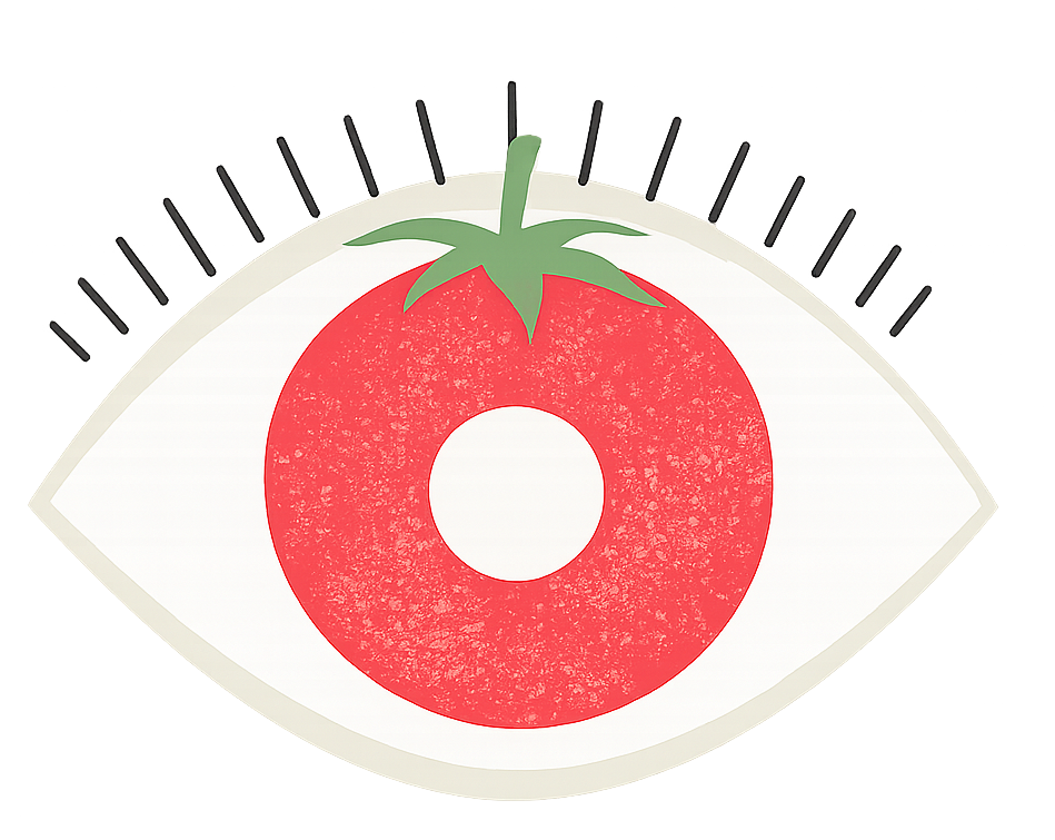 Ilustración de cubierta: un ojo cuyo iris es un tomate